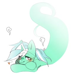 Size: 1054x1050 | Tagged: safe, artist:pledus, lyra heartstrings, ghost, pony, undead, unicorn, g4, blushing, heart, simple background, smiling, smirk, solo, white background