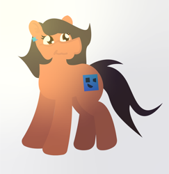 Size: 3043x3125 | Tagged: safe, artist:epsipeppower, oc, oc only, oc:robertapuddin, earth pony, pony, cute, gradient background, happy, high res, shading, solo