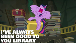 Size: 2000x1125 | Tagged: safe, edit, edited screencap, editor:quoterific, screencap, twilight sparkle, alicorn, pony, equestria girls, equestria girls specials, g4, my little pony equestria girls: better together, my little pony equestria girls: forgotten friendship, book, ladder, scroll, solo, twilight sparkle (alicorn)