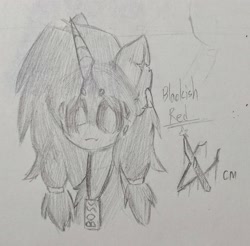 Size: 3344x3288 | Tagged: safe, oc, oc only, oc:blackish red, monster pony, original species, pony, spiderpony, unicorn, fanfic:spider equestria, female, high res, mare, traces
