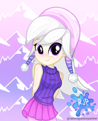 Size: 2015x2490 | Tagged: safe, artist:rjp.rammy, oc, oc:katrina kraussel, human, equestria girls, g4, clothes, cute, female, high res, ocbetes, skirt, sleeveless turtleneck, solo