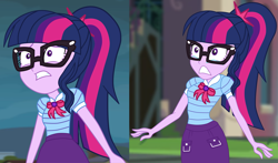 Size: 5091x3000 | Tagged: safe, artist:gmaplay, part of a set, sci-twi, twilight sparkle, human, equestria girls, g4, dream, scared, solo, teary eyes