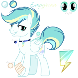 Size: 1280x1280 | Tagged: safe, artist:harmonyvitality-yt, oc, oc only, pegasus, pony, bandage, base used, choker, grin, male, offspring, parent:sky stinger, parent:vapor trail, parents:vaporsky, pegasus oc, simple background, smiling, solo, stallion, transparent background, wings