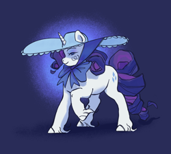 Size: 5221x4669 | Tagged: safe, artist:maitoajoki, rarity, pony, unicorn, g4, absurd resolution, bow, gradient background, hat, no pupils, solo, unshorn fetlocks