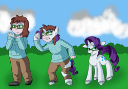 Size: 1280x896 | Tagged: safe, artist:detectivecoon, rarity, oc, human, pony, unicorn, g4, female, glasses, grin, gritted teeth, human to pony, mare, smiling, teeth, transformation, transformation sequence