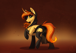 Size: 2388x1668 | Tagged: safe, artist:alrumoon_art, oc, oc only, oc:hope, pony, unicorn, alrumoon halloween ych 2022, female, mare, solo