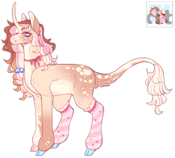 Size: 2778x2495 | Tagged: safe, artist:sleepy-nova, oc, oc:sweet cookie, pony, unicorn, clothes, curved horn, female, high res, horn, leg warmers, mare, simple background, solo, transparent background