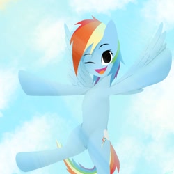 Size: 1024x1024 | Tagged: safe, artist:xlist276, rainbow dash, pegasus, pony, g4, female, solo