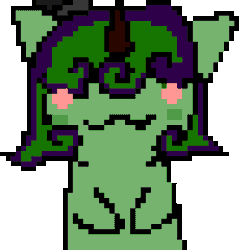 Size: 576x576 | Tagged: safe, artist:maggot, oc, oc only, oc:high society, pony, unicorn, :3, animated, dot eyes, gif, licking, licking the fourth wall, looking at you, pixel art, simple background, smiling, solo, tongue out, transparent background