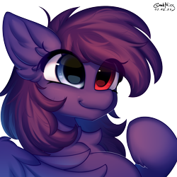 Size: 3400x3400 | Tagged: safe, oc, oc only, oc:pestyskillengton, pegasus, pony, cute, female, heterochromia, high res, simple background, solo, transparent background