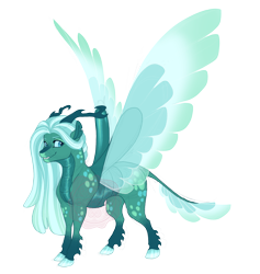Size: 3412x3600 | Tagged: safe, artist:gigason, oc, oc only, oc:lacewing, changepony, hybrid, pony, high res, offspring, parent:pharynx, parent:rolling thunder, parents:thunderynx, simple background, solo, transparent background