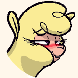 Size: 432x432 | Tagged: safe, paprika (tfh), alpaca, them's fightin' herds, ahegao, banned from foenum, blushing, community related, drool, female, lidded eyes, open mouth, tongue out
