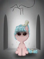 Size: 768x1024 | Tagged: safe, artist:cyclesproductions, cozy glow, pegasus, pony, g4, female, filly, foal, sitting, solo