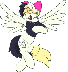 Size: 1749x1846 | Tagged: safe, alternate version, artist:emmett, songbird serenade, pegasus, pony, g4, female, mare, simple background, solo, transparent background