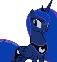 Size: 300x327 | Tagged: safe, artist:movieliker236, edit, edited screencap, screencap, princess luna, alicorn, pony, g4, luna eclipsed, background removed, cropped, female, mare, not a vector, royalty, simple background, solo, white background