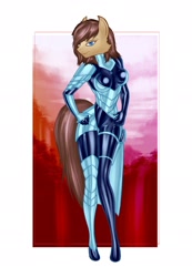 Size: 1304x1889 | Tagged: safe, alternate version, artist:c91industries, oc, oc only, oc:latch, earth pony, anthro, unguligrade anthro, earth pony oc, female, latex, latex suit, simple background, solo, white background