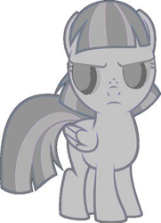 Size: 254x350 | Tagged: safe, artist:movieliker236, edit, edited screencap, screencap, wind sprint, pony, g4, female, petrification, simple background, solo, turned to stone, unamused, white background, wind sprint is not amused