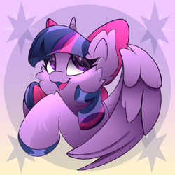 Size: 2500x2500 | Tagged: safe, artist:starcasteclipse, twilight sparkle, alicorn, pony, g4, bow, cheek fluff, cute, female, hair bow, happy, high res, mare, open mouth, open smile, smiling, solo, twiabetes, twilight sparkle (alicorn), underhoof