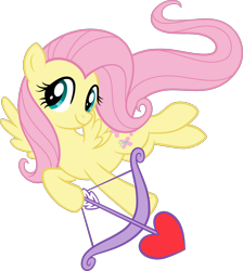Size: 1182x1322 | Tagged: safe, artist:jaye, fluttershy, pegasus, pony, g4, official, .svg available, arrow, bow (weapon), bow and arrow, cupid, cute, female, flying, heart, heart arrow, mare, shyabetes, simple background, solo, spread wings, stock vector, svg, transparent background, vector, weapon, wings