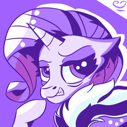 Size: 2000x2000 | Tagged: safe, artist:papacruda09, rarity, pony, unicorn, g4, clothes, coat, costume, eyebrows, female, high res, mare, older, older rarity, simple background, solo