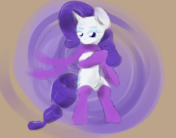 Size: 1278x1007 | Tagged: safe, artist:ricktin, rarity, pony, g4, bipedal, clothes, scarf, solo, stockings, thigh highs