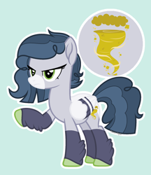 Size: 1512x1748 | Tagged: safe, artist:pastelnightyt, oc, oc:sandstorm pie, pegasus, pony, base used, female, magical lesbian spawn, mare, offspring, parent:high winds, parent:limestone pie, parents:limewinds, solo