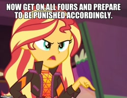 Size: 600x464 | Tagged: safe, artist:mlpfan3991, edit, screencap, sunset shimmer, human, equestria girls, g4, caption, female, image macro, meme, solo, text