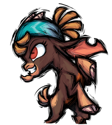 Size: 2202x2454 | Tagged: safe, artist:alts-art, shanty (tfh), goat, them's fightin' herds, cloven hooves, community related, female, high res, simple background, solo, transparent background