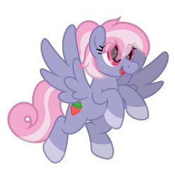 Size: 3800x3800 | Tagged: safe, artist:ponkus, oc, oc only, oc:strawberry pristine, pegasus, pony, female, high res, mare, simple background, solo, transparent background