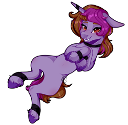 Size: 1280x1255 | Tagged: safe, artist:symphstudio, oc, oc only, oc:symphony diamond, pony, unicorn, belly, belly button, eyebrows, female, grin, horn, looking at you, mare, simple background, smiling, smiling at you, solo, transparent background, unicorn oc