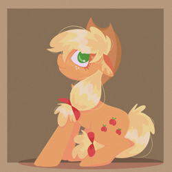 Size: 2048x2048 | Tagged: safe, artist:plushtrapez, applejack, earth pony, pony, g4, colored pupils, female, high res, mare, solo