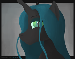Size: 2713x2160 | Tagged: safe, artist:brehnya, queen chrysalis, changeling, changeling queen, g4, bust, high res, looking at you, portrait