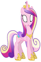 Size: 399x600 | Tagged: safe, artist:dashiesparkle, artist:movieliker236, edit, edited screencap, screencap, princess cadance, alicorn, pony, g4, three's a crowd, empty eyes, female, hypnosis, mare, royalty, simple background, solo, white background, wrong aspect ratio