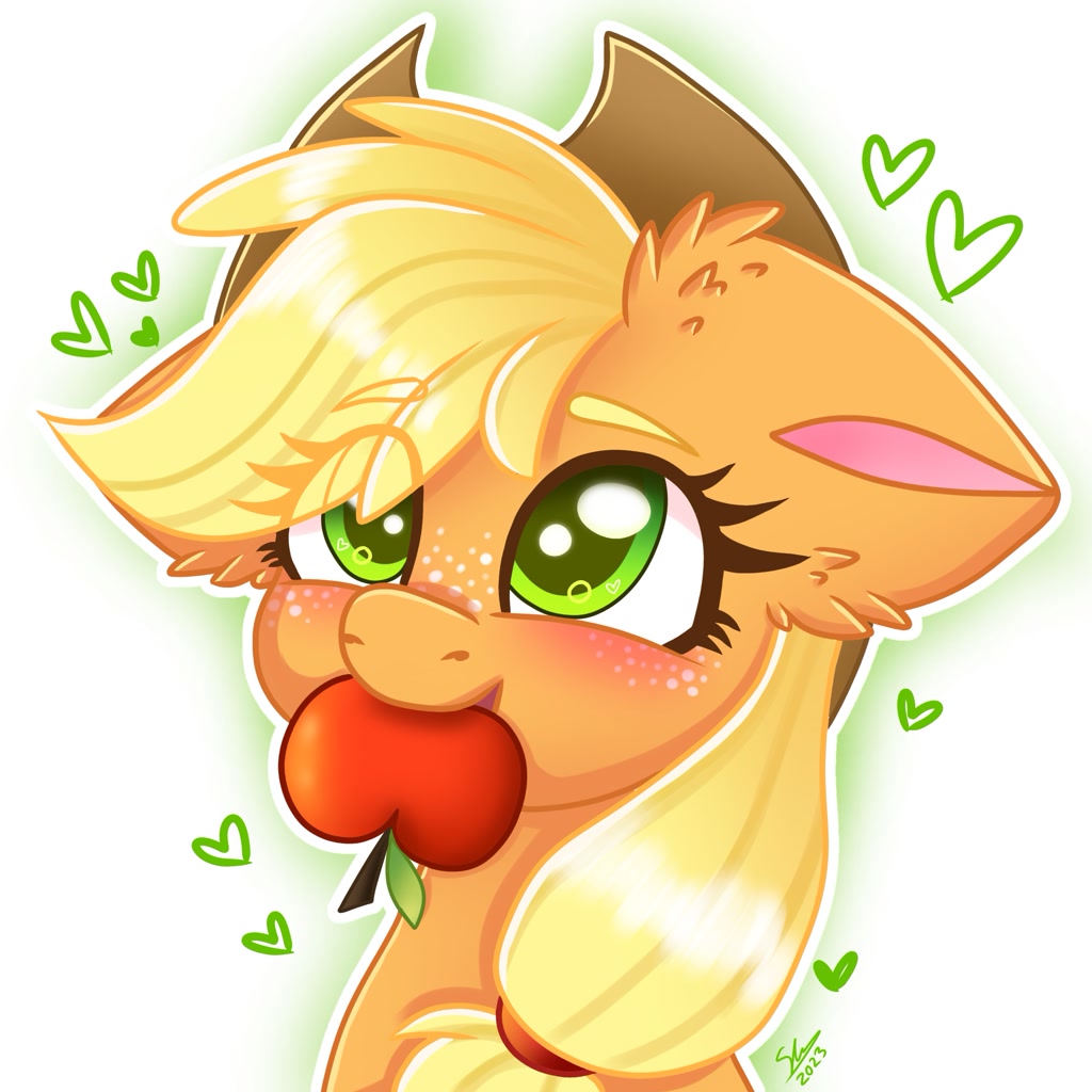 #3050618 - safe, artist:galaxy swirl, applejack, earth pony, pony, g4 ...
