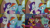 Size: 2000x1125 | Tagged: safe, edit, edited screencap, editor:quoterific, screencap, ocellus, rainbow dash, rarity, smolder, yona, changedling, changeling, dragon, pegasus, pony, unicorn, yak, g4, the end in friend, ball, blue eyeshadow, bow, clothes, cloven hooves, confused, dragoness, eyeshadow, fangs, female, frown, hair bow, makeup, mare, monkey swings, notebook, open mouth, open smile, pencil, raised hoof, school of friendship, skirt, smiling, spread wings, taking notes, teenager, wings