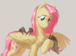 Size: 1668x1245 | Tagged: safe, artist:geonid, fluttershy, bat, pegasus, pony, g4, female, mare, solo