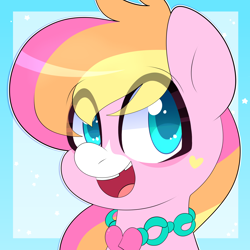 Size: 2000x2000 | Tagged: safe, artist:saveraedae, oc, oc only, oc:malarkey, earth pony, pony, bust, earth pony oc, high res, nonbinary, ponysona, portrait, solo