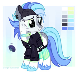 Size: 1280x1210 | Tagged: safe, artist:liannell, oc, oc only, earth pony, pony, base used, clothes, collar, female, hoodie, mare, solo