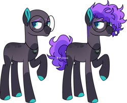 Size: 3490x2852 | Tagged: safe, artist:kurosawakuro, oc, oc only, earth pony, pony, base used, glasses, high res, male, simple background, solo, stallion, transparent background