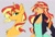 Size: 1546x1050 | Tagged: safe, artist:ecstasydemon, sunset shimmer, human, pony, unicorn, equestria girls, g4, female, human ponidox, self paradox, self ponidox