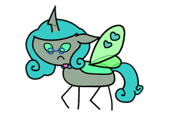 Size: 1976x1300 | Tagged: safe, artist:mystery shore, idw, queen chrysalis, changeling, changeling queen, g4, reflections, spoiler:comic, duchess chrysalis, female, glasses, good queen chrysalis, in a nutshell, in a nutshell but mirror version, mare, mirror universe, reversalis, simple background, solo, stick pony, transparent background