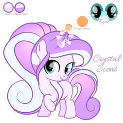 Size: 2048x2048 | Tagged: safe, artist:harmonyvitality-yt, oc, oc only, oc:crystal scent, pony, unicorn, g4, eyelashes, female, filly, foal, high res, horn, offspring, parent:mistmane, parent:star swirl the bearded, parents:mistswirl, raised hoof, simple background, smiling, solo, transparent background, unicorn oc