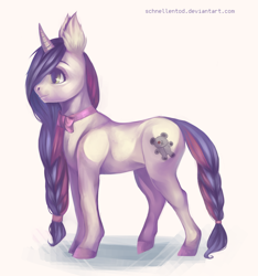 Size: 1874x2000 | Tagged: safe, artist:schnellentod, oc, oc only, pony, unicorn, bowtie, simple background, solo, standing, white background