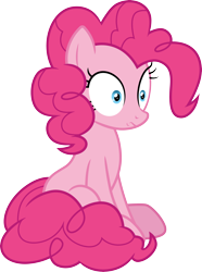 Size: 3000x4037 | Tagged: safe, artist:cloudy glow, pinkie pie, earth pony, pony, g4, the last laugh, .ai available, female, mare, simple background, sitting, solo, transparent background, vector, wide eyes