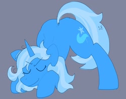 Size: 2014x1585 | Tagged: safe, artist:summersplash, trixie, pony, unicorn, g4, ass up, eyes closed, face down ass up, female, jack-o challenge, mare, meme, smiling, solo
