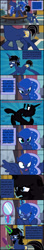 Size: 1600x8997 | Tagged: safe, artist:evilfrenzy, princess luna, oc, oc:frenzy, alicorn, pony, g4, april fools, comic, female, male, male to female, mare, mirror, poison joke, rule 63, spread wings, transformation, wings