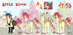 Size: 1280x615 | Tagged: safe, artist:malinraf1615, apple bloom, tender taps, earth pony, pony, g4, alternate design, apron, bag, cheek fluff, chest fluff, clothes, coat markings, female, goggles, goggles on head, goldie delicious' shawl, male, mare, older, older apple bloom, saddle bag, shawl, ship:tenderbloom, shipping, straight, straw in mouth, unshorn fetlocks