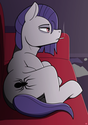 Size: 2480x3508 | Tagged: safe, artist:sefastpone, funnel web, earth pony, pony, g4, cigarette, couch, digital art, high res, lying down, male, smoking, stallion