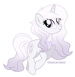 Size: 874x900 | Tagged: safe, artist:jennieoo, oc, oc only, oc:ethereality, pony, unicorn, gift art, glasses, looking at you, patreon, patreon reward, show accurate, simple background, smiling, smiling at you, solo, transparent background