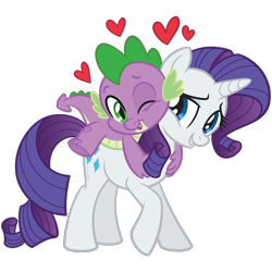 Size: 1500x1500 | Tagged: safe, rarity, spike, dragon, pony, g4, official, cafepress, cute, design, dragons riding ponies, female, heart, hug, looking right, love, male, merchandise, one eye closed, png, riding, ship:sparity, shipping, shipping fuel, show accurate, simple background, smiling, spike riding rarity, stock vector, straight, transparent background